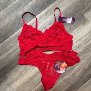 Red Lace Lingerie Set - New with Tags